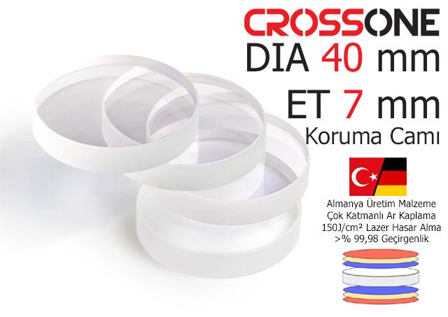DIA40 mm ET7 mm 40x7 Koruma Camı